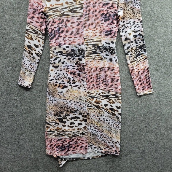 Atelier Dress Women's Large Animal Print Mock Wrap NWT (MSRP $138) - Picture 6 of 12